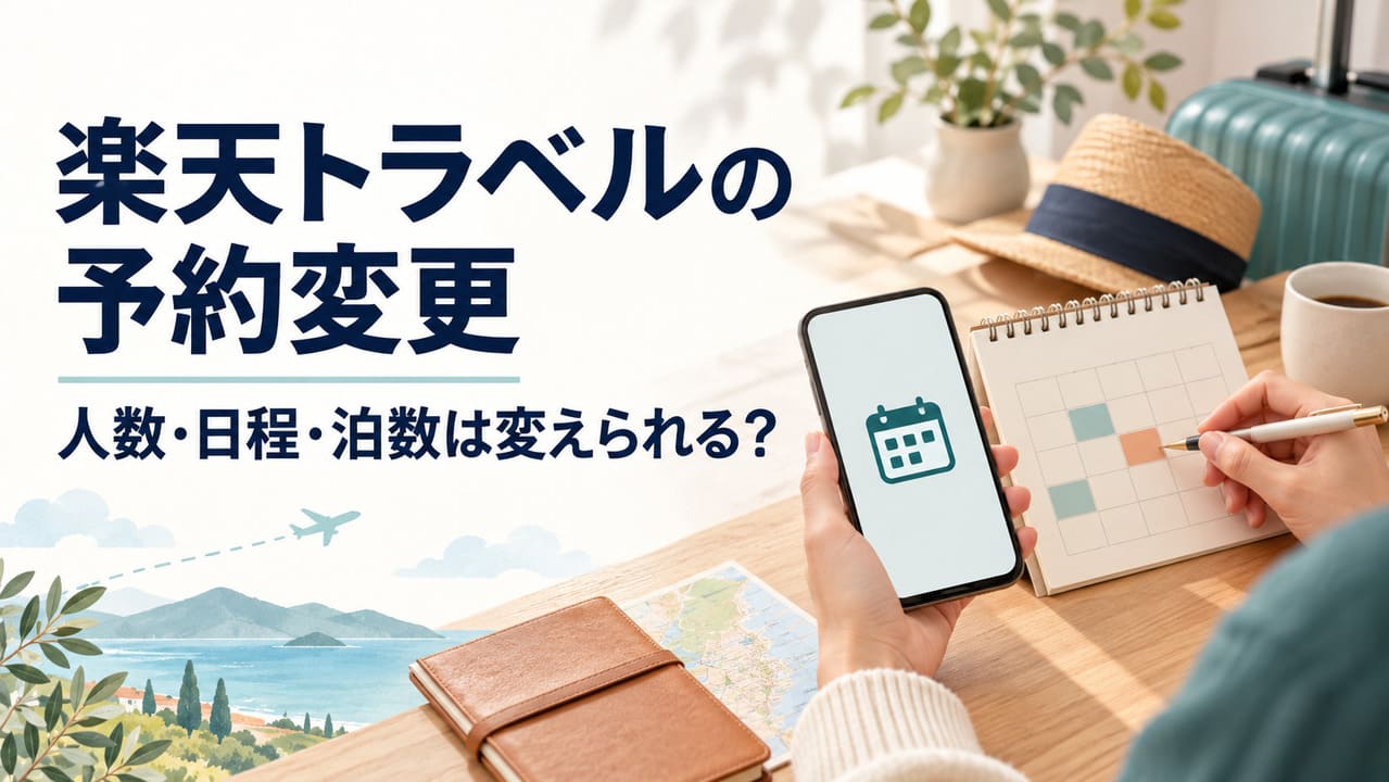楽天トラベルの変更のイメージ